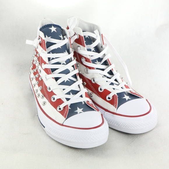 CONVERSE CT All Star Studded High-Tops 'Americana' Sz 7.5 US Wmn 5.5 Men - Picture 5 of 8